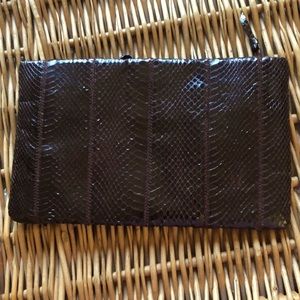 Brown snakeskin purse